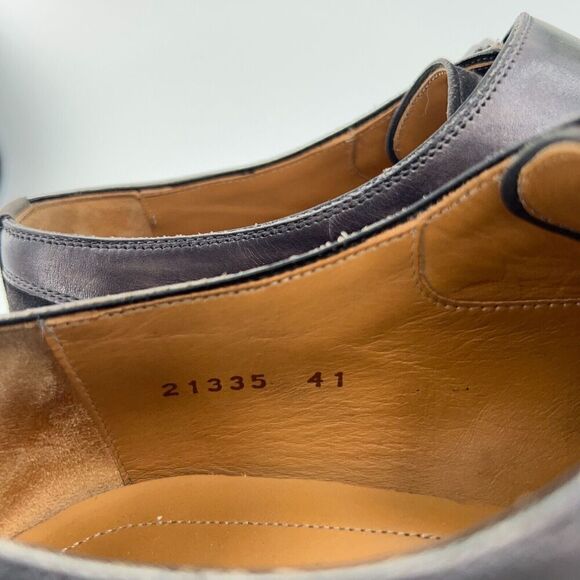 Magnanni Men's Oxford Size 41 8 Gray Nubuck Leather Single Monk Strap Dress Shoe - Picture 12 of 12
